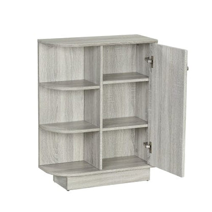 Giving Tree Open Style Shelf Cabinet with Adjustable Plates Ample Storage Space Easy to Assemble, Oak