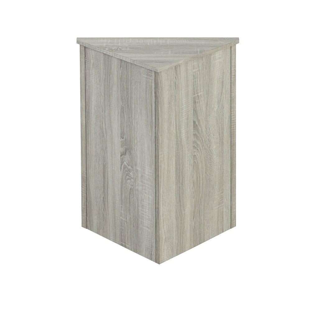 Giving Tree Oak Triangle Bathroom Storage Cabinet with Adjustable Shelves, Freestanding Floor Cabinet for Home Kitchen