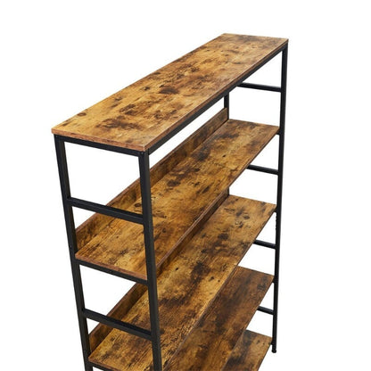 Giving Tree 5 Tier Large Home Office Bookcase Open Bookshelf Storage with Metal Frame