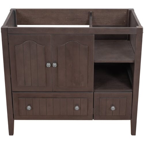 Giving Tree 36&quot; Bathroom Vanity Base Only, Solid Wood Frame and MDF Boards, Brown