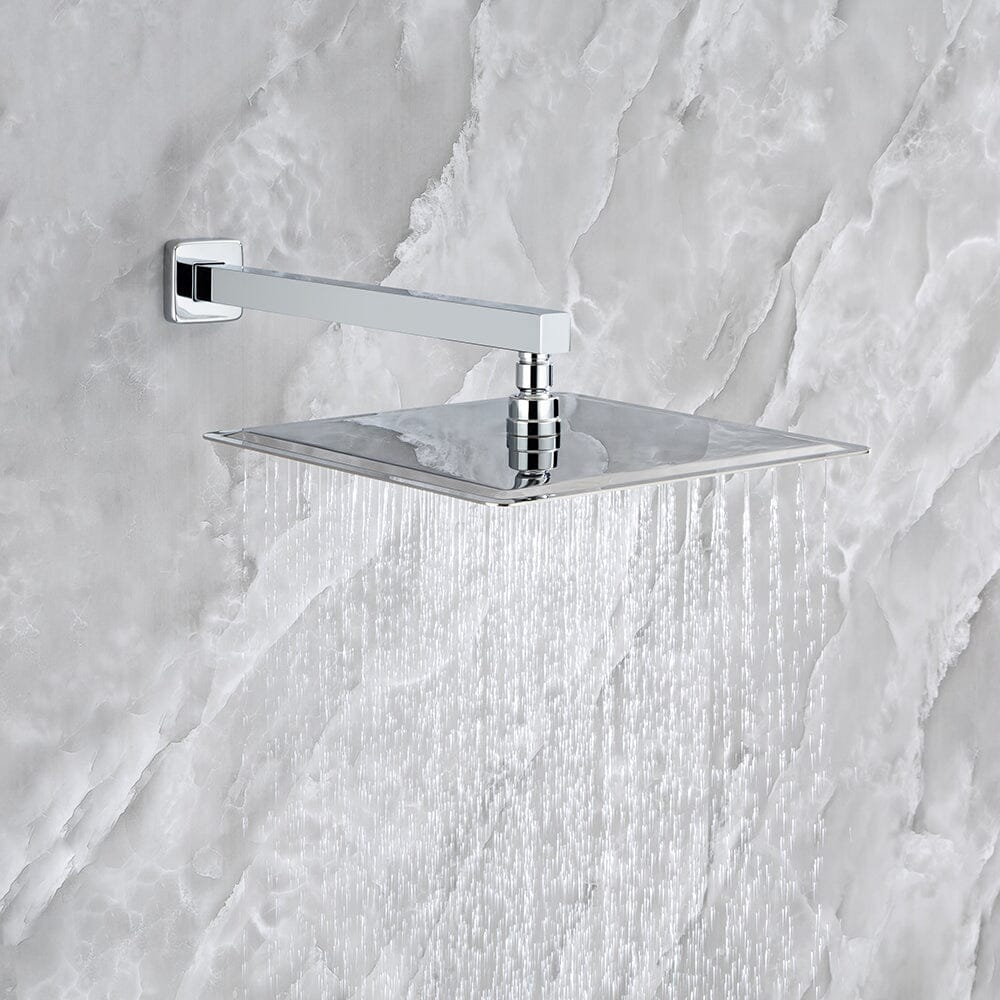 3-Spray Patterns Shower System 10 Inch Square Bathroom Luxury Rain Mixer Shower Combo Set