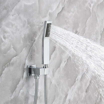 3-Spray Patterns Shower System 10 Inch Square Bathroom Luxury Rain Mixer Shower Combo Set