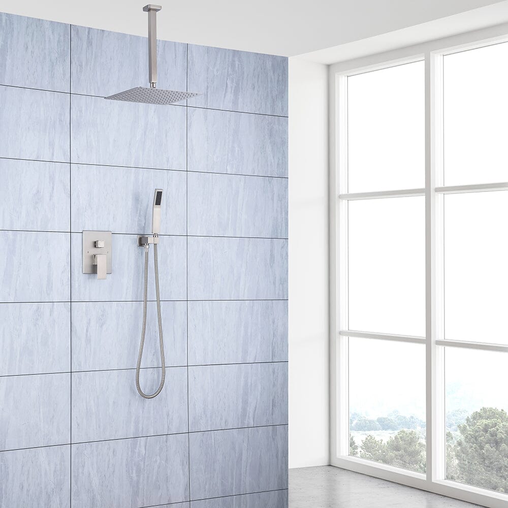 Ceiling Mount Shower 2 Spray Patterns with 2.5 GPM 12 in. Rain Shower Head Systems