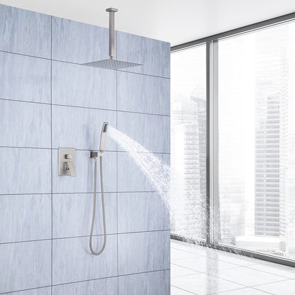 Ceiling Mount Shower 2 Spray Patterns with 2.5 GPM 12 in. Rain Shower Head Systems