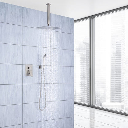 Ceiling Mount Shower 2 Spray Patterns with 2.5 GPM 12 in. Rain Shower Head Systems