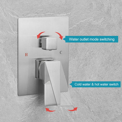 Giving Tree Shower System 2-Spray Patterns Dual Shower Heads with 10 in. Rain Ceiling Mount