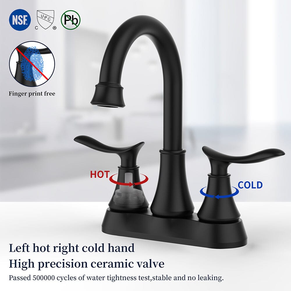 Giving Tree 2-Handle 4-Inch Bathroom Vanity Sink Faucet with Pop-up Drain