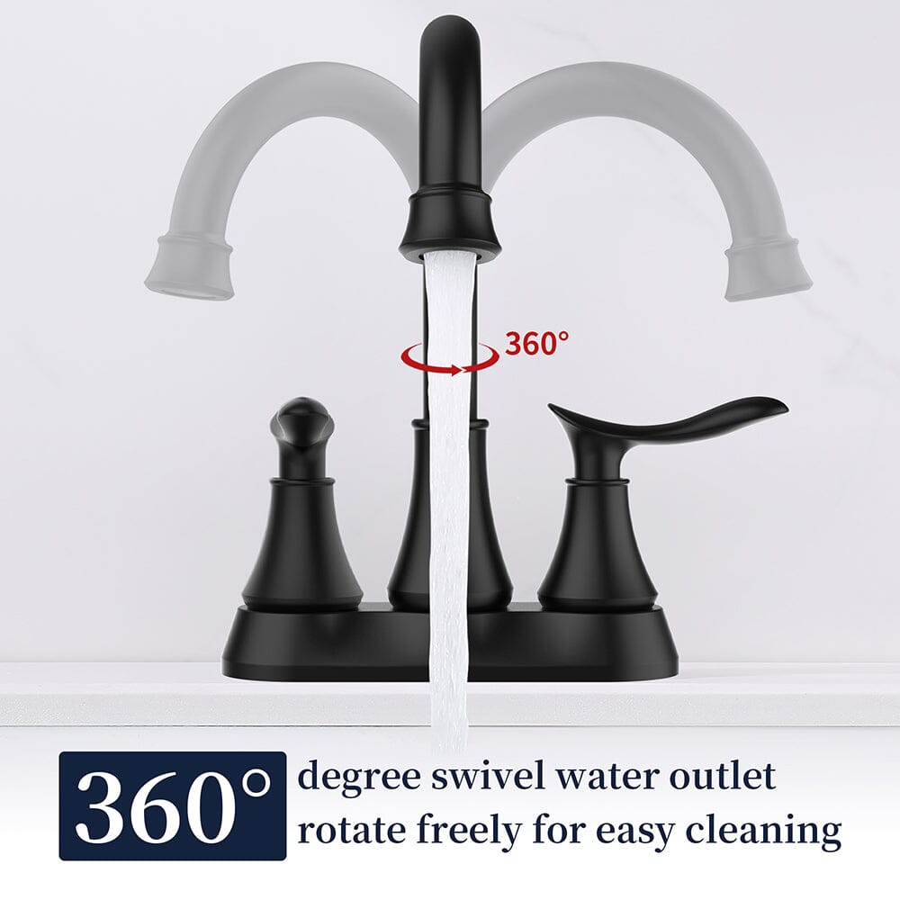 Giving Tree 2-Handle 4-Inch Bathroom Vanity Sink Faucet with Pop-up Drain