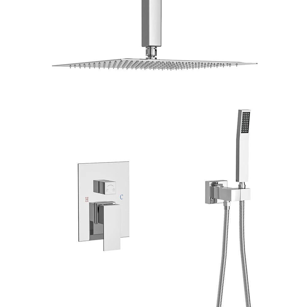 Giving Tree Shower System 2-Spray Patterns Dual Shower Heads with 10 in. Rain Ceiling Mount