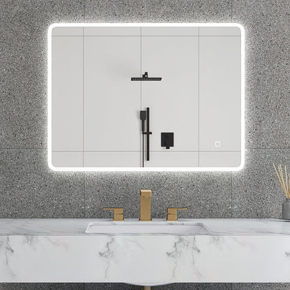 32 x 24 in. Rectangular Frameless Wall-Mount Anti-Fog LED Light Bathroom Vanity Mirror