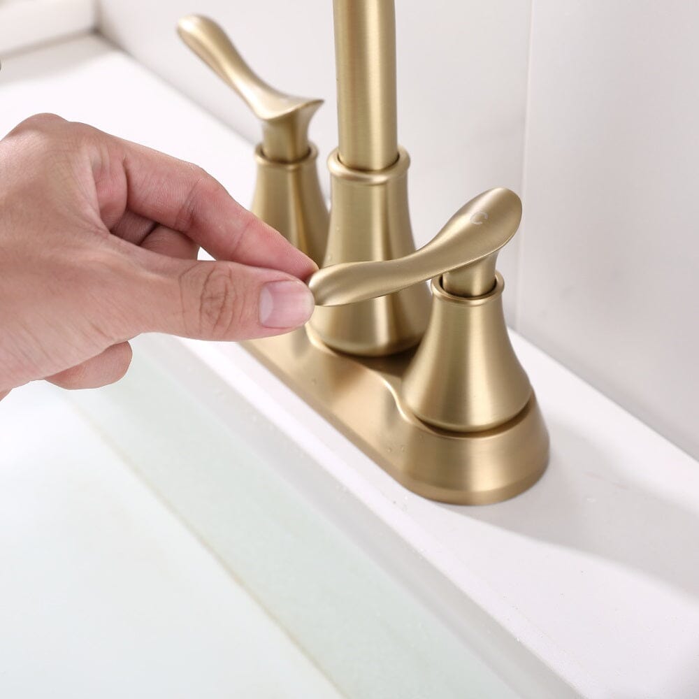 Giving Tree 2-Handle 4-Inch Bathroom Vanity Sink Faucet with Pop-up Drain