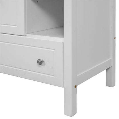 30&quot; Freestanding Bathroom Vanity Storage Cabinet with Ceramic Sink