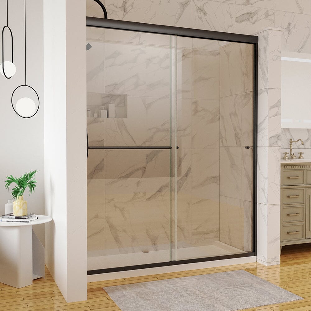 56-60&quot;W x 72&quot;H Shower Door Traditional Two-way Sliding with Handle