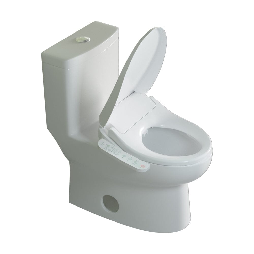 Bidet Seat for Elongated Toilets - Electronic Heated Toilet Seat with Warm Air Dryer and Temperature Controlled Wash Functions