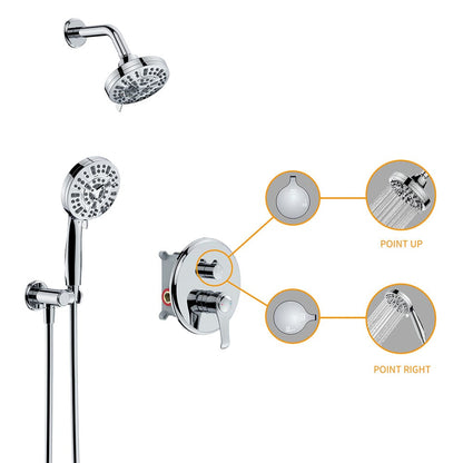 Wall Mounted 14 Spray High Pressure Shower Head and Hand Shower