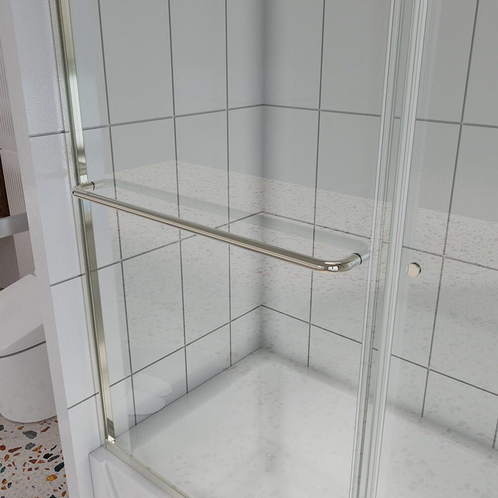 56-60&quot;W x 58&quot;H Shower Door Traditional Two-way Sliding with Handle