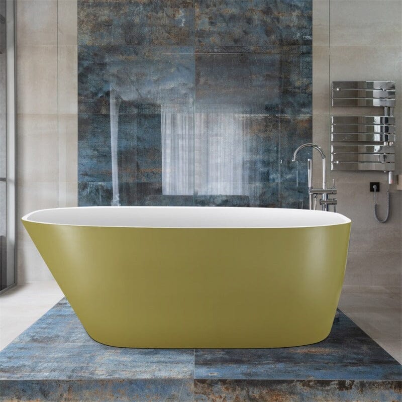 Mokleba 59&quot; Acrylic Egg Shape Free Standing Tub for Bathroom