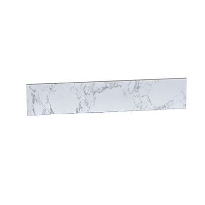 Giving Tree 49&quot; carrara white engineered stone vanity top backsplash