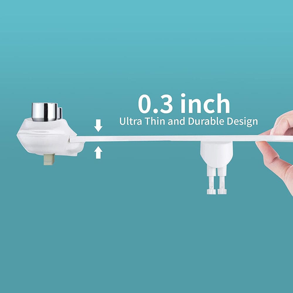 Bidet Toilet Attachment Adjustable Non-Electric Self Cleaning Retractable Nozzles for Rear &amp; Feminine Wash