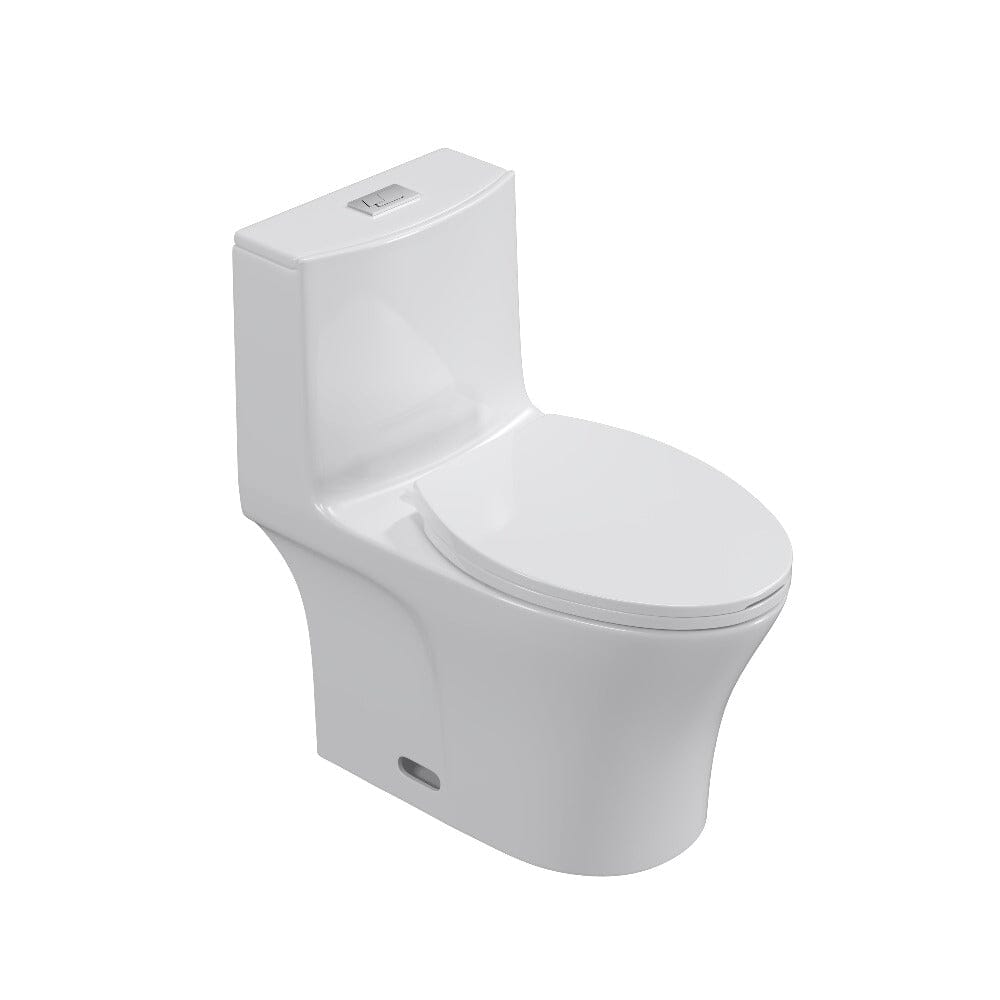 Giving Tree One-Piece Toilet 1.1GPF/1.6 GPF Siphon Jet Dual Flushing with Toilet Seat