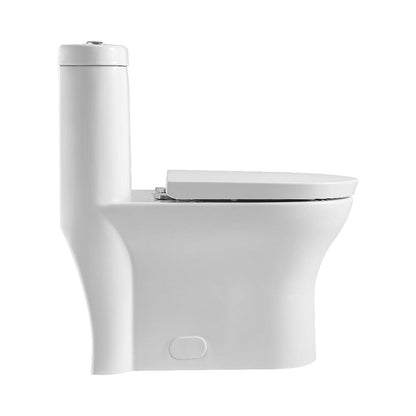 Giving Tree One-Piece Elongated Toilet Silent Siphon Jet Double Flushing with Bidet Sprayer