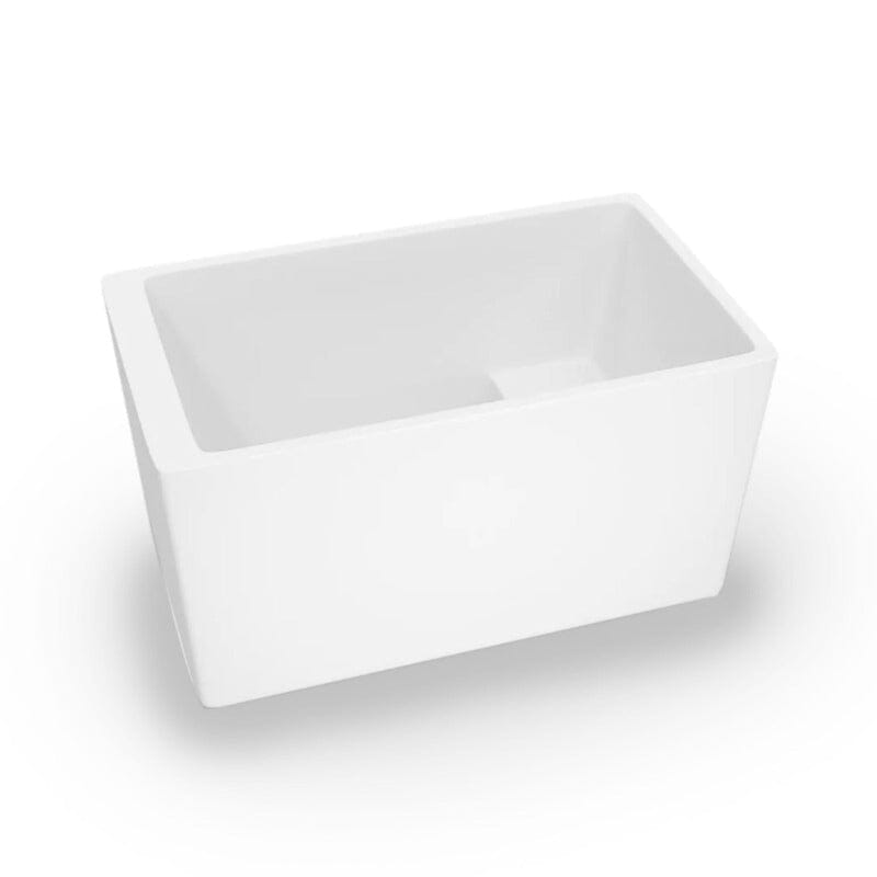 47&quot; white rectangular bathtub with built-in seat