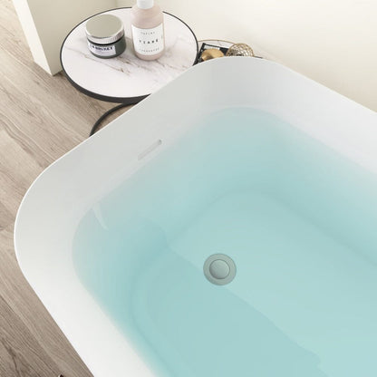 Mokleba 59&quot; Acrylic Single Slipper Tub Freestanding Soaking Bathtub