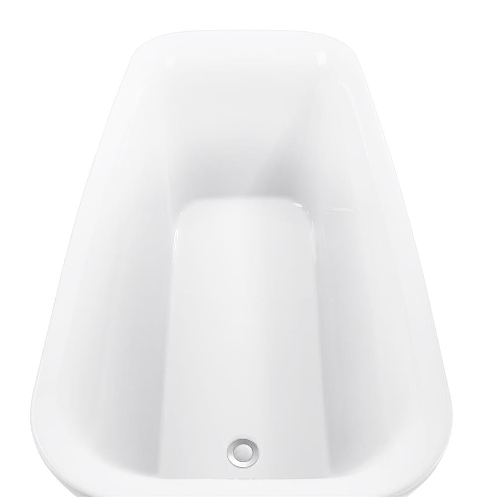 Mokleba 59&quot; Acrylic Single Slipper Tub Freestanding Soaking Bathtub