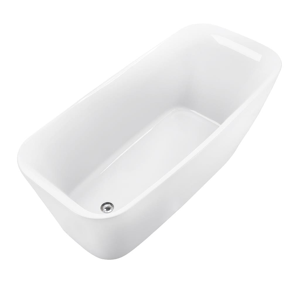 Mokleba 59&quot; Acrylic Single Slipper Tub Freestanding Soaking Bathtub