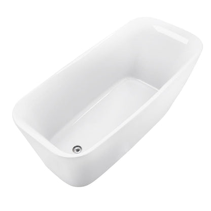 Mokleba 59&quot; Acrylic Single Slipper Tub Freestanding Soaking Bathtub