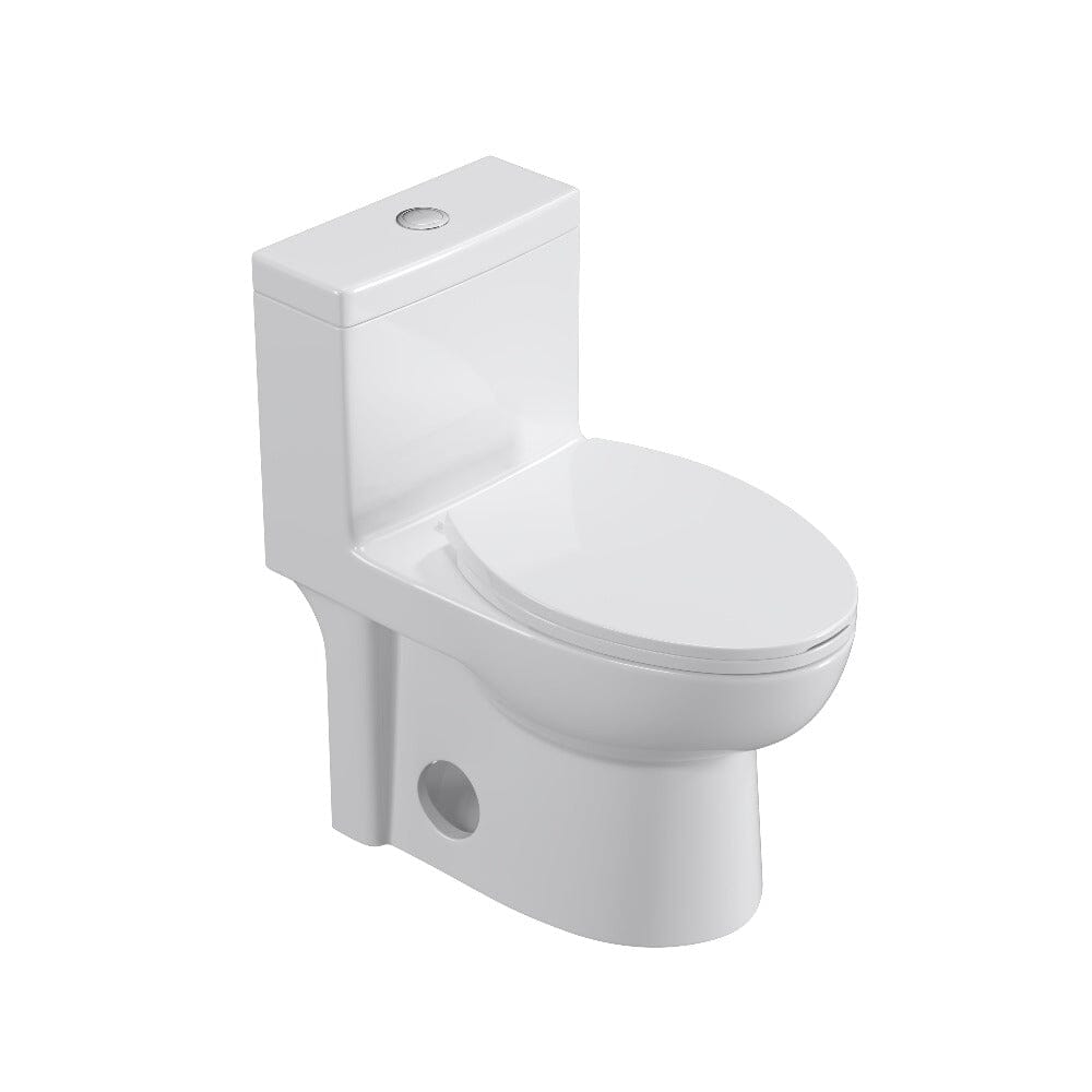 Giving Tree Powerful &amp; Quiet Dual Flush Modern One Piece Toilet with Soft Closing Seat