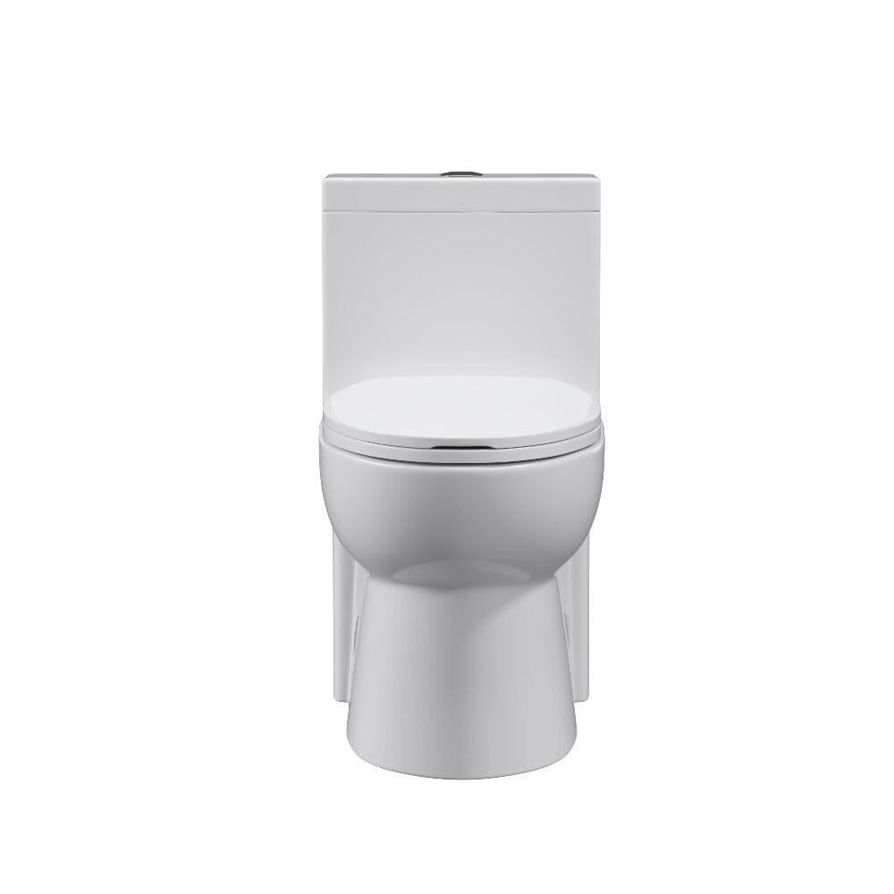 Giving Tree Powerful &amp; Quiet Dual Flush Modern One Piece Toilet with Soft Closing Seat