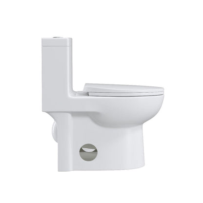 Giving Tree Powerful &amp; Quiet Dual Flush Modern One Piece Toilet with Soft Closing Seat