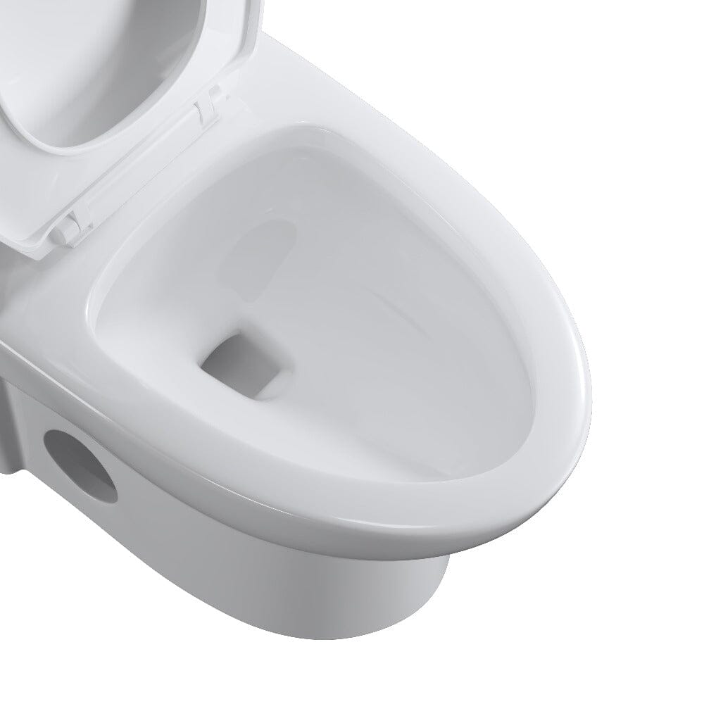 Giving Tree Powerful &amp; Quiet Dual Flush Modern One Piece Toilet with Soft Closing Seat