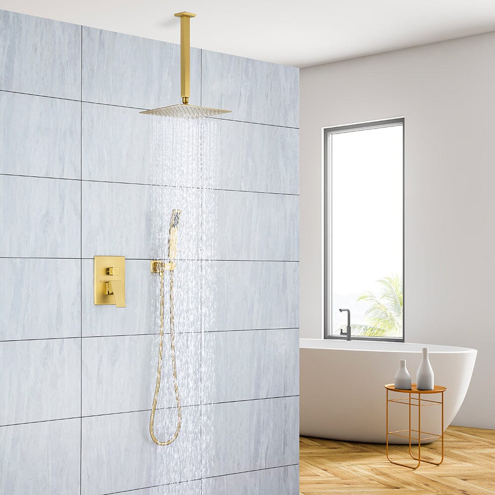 Ceiling Mount Shower 2 Spray Patterns with 2.5 GPM 12 in. Rain Shower Head Systems