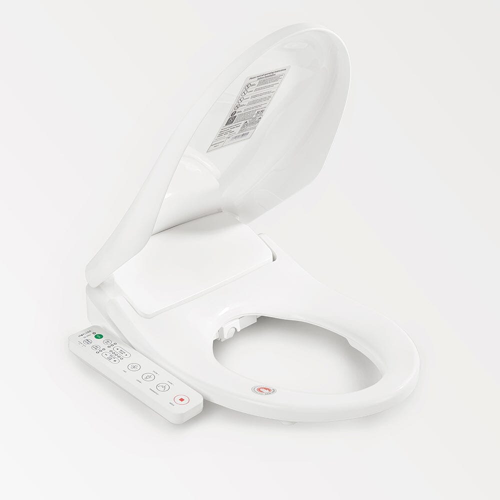 Elongated Smart Toilet Seat with Automatic Heating, Rinsing and Warm Air Drying