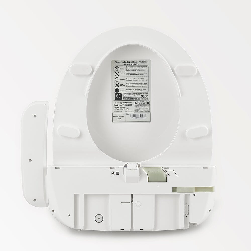 Bidet Seat for Elongated Toilets - Electronic Heated Toilet Seat with Warm Air Dryer and Temperature Controlled Wash Functions