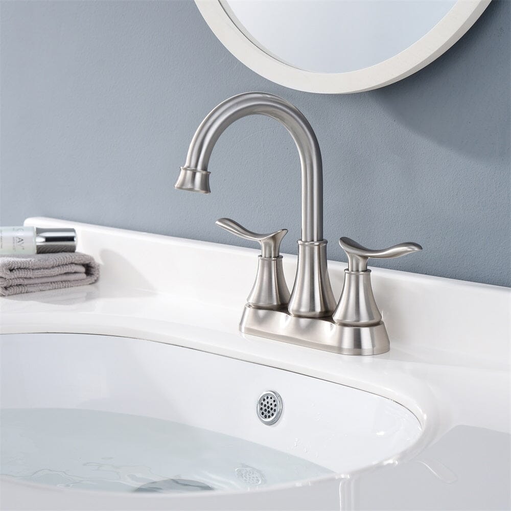 Giving Tree 2-Handle 4-Inch Bathroom Vanity Sink Faucet with Pop-up Drain