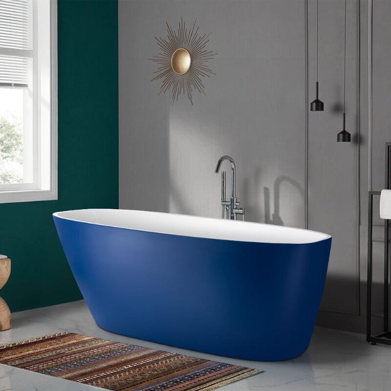 Mokleba 59&quot; Acrylic Egg Shape Free Standing Tub for Bathroom