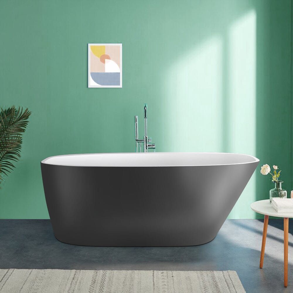 Mokleba 59&quot; Acrylic Egg Shape Free Standing Tub for Bathroom