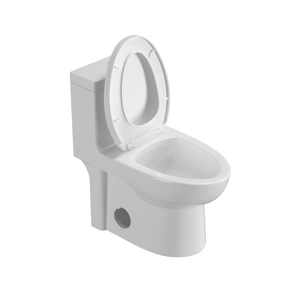 Giving Tree Powerful &amp; Quiet Dual Flush Modern One Piece Toilet with Soft Closing Seat