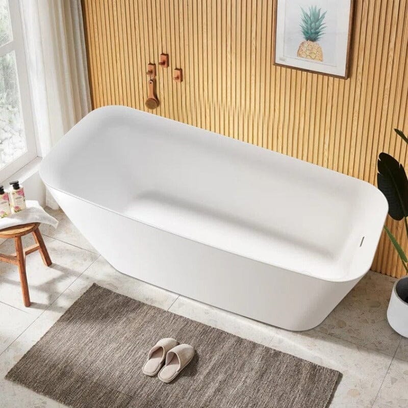 Mokleba 59&quot; Acrylic Single Slipper Tub Freestanding Soaking Bathtub