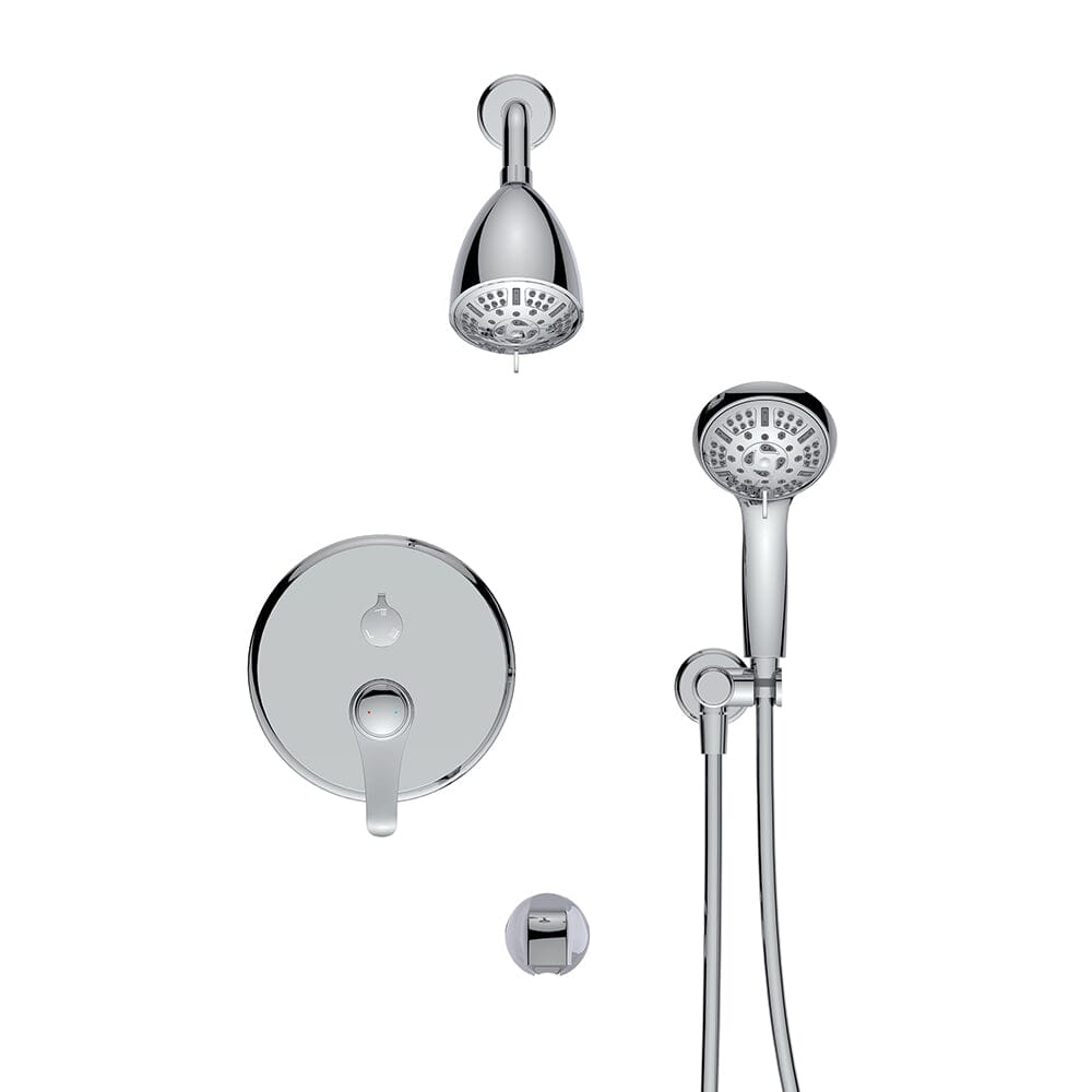 8 Spray Filtered Shower Head and Hand Shower &amp; Tub Spout Combo Set