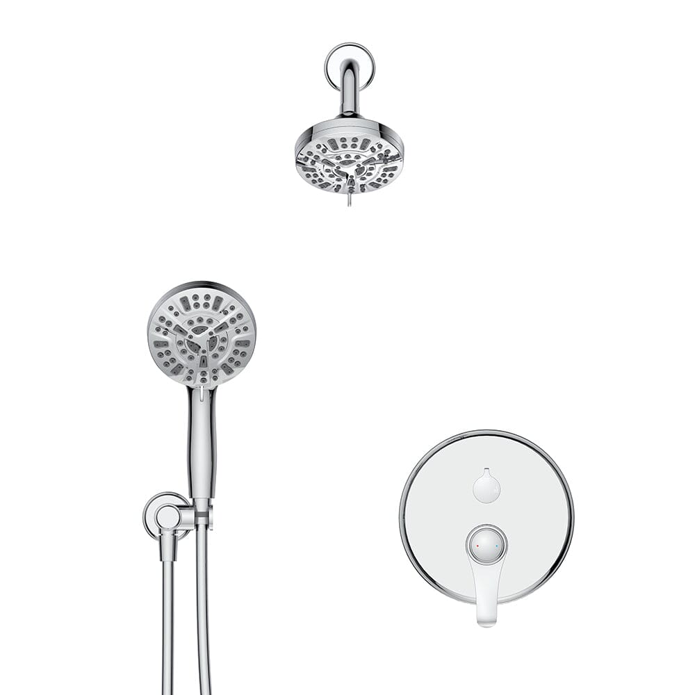 Wall Mounted 14 Spray High Pressure Shower Head and Hand Shower