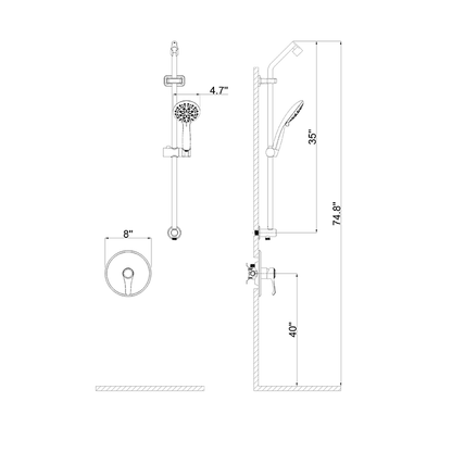 Full Slide Bar Multi Function 4.7&