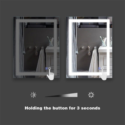 28 X 36 Inch LED Bathroom Mirror Makeup Wall Mirror Wall Mounted