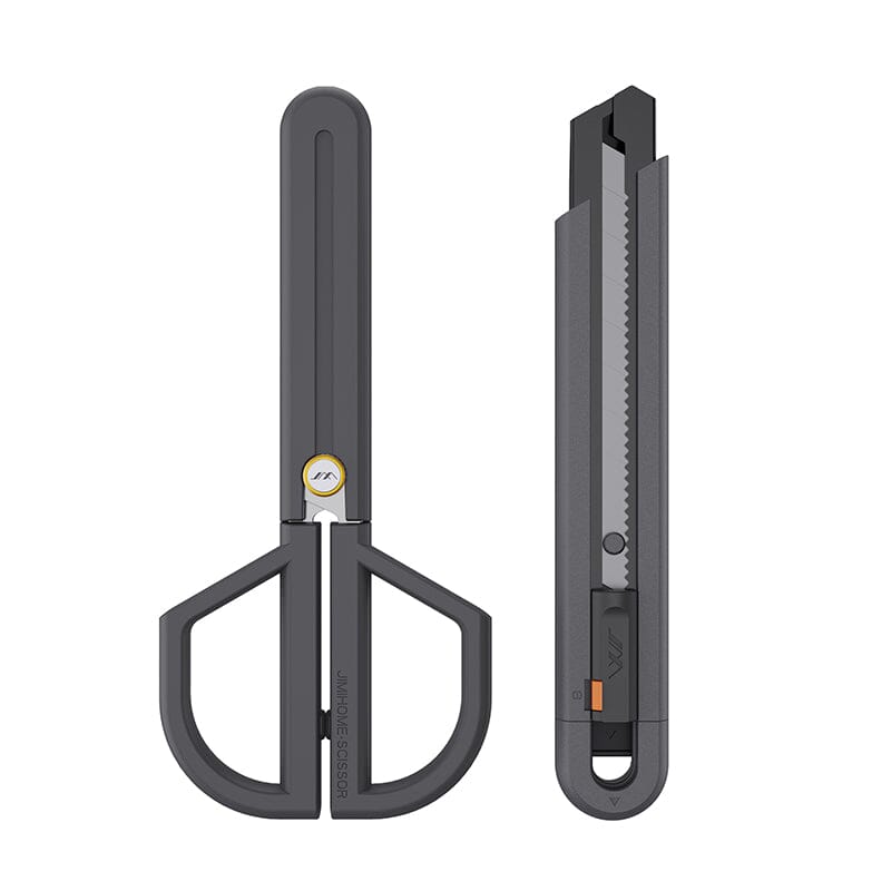 JIMIHOME Household Tool Safety Scissors and Adjustable Utility Knife Set