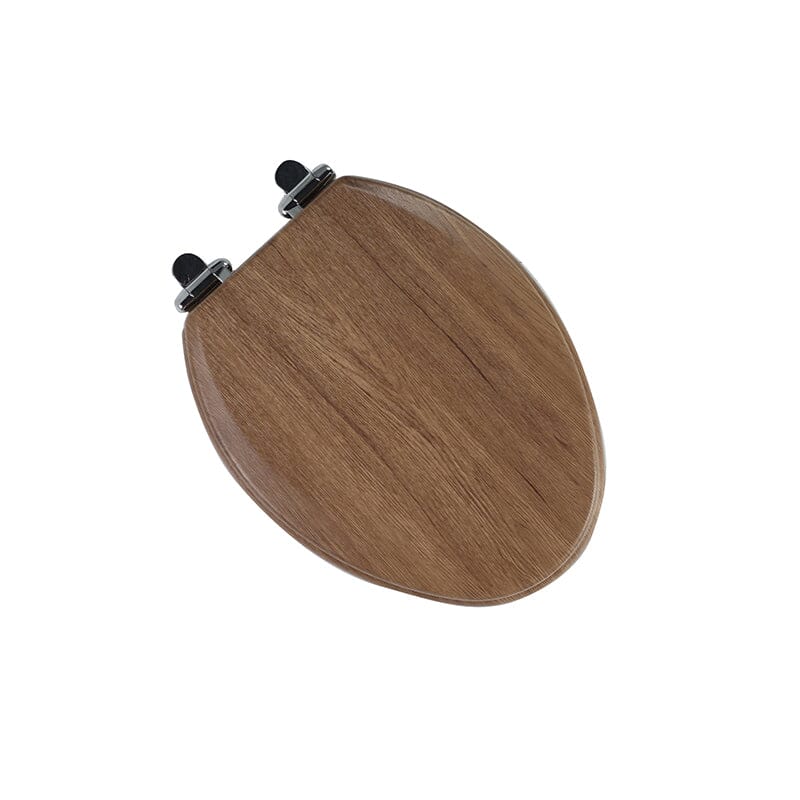 Oval Toilet Seat, Premium Molded Wood Seat with Quiet-Close Hinges