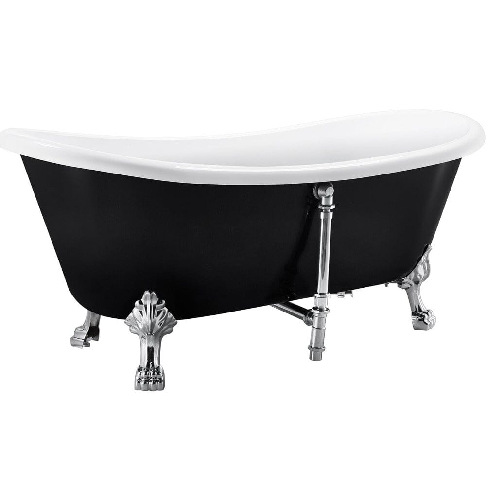 67&quot; Rolled Rim Acrylic Material Soaking Bathtub