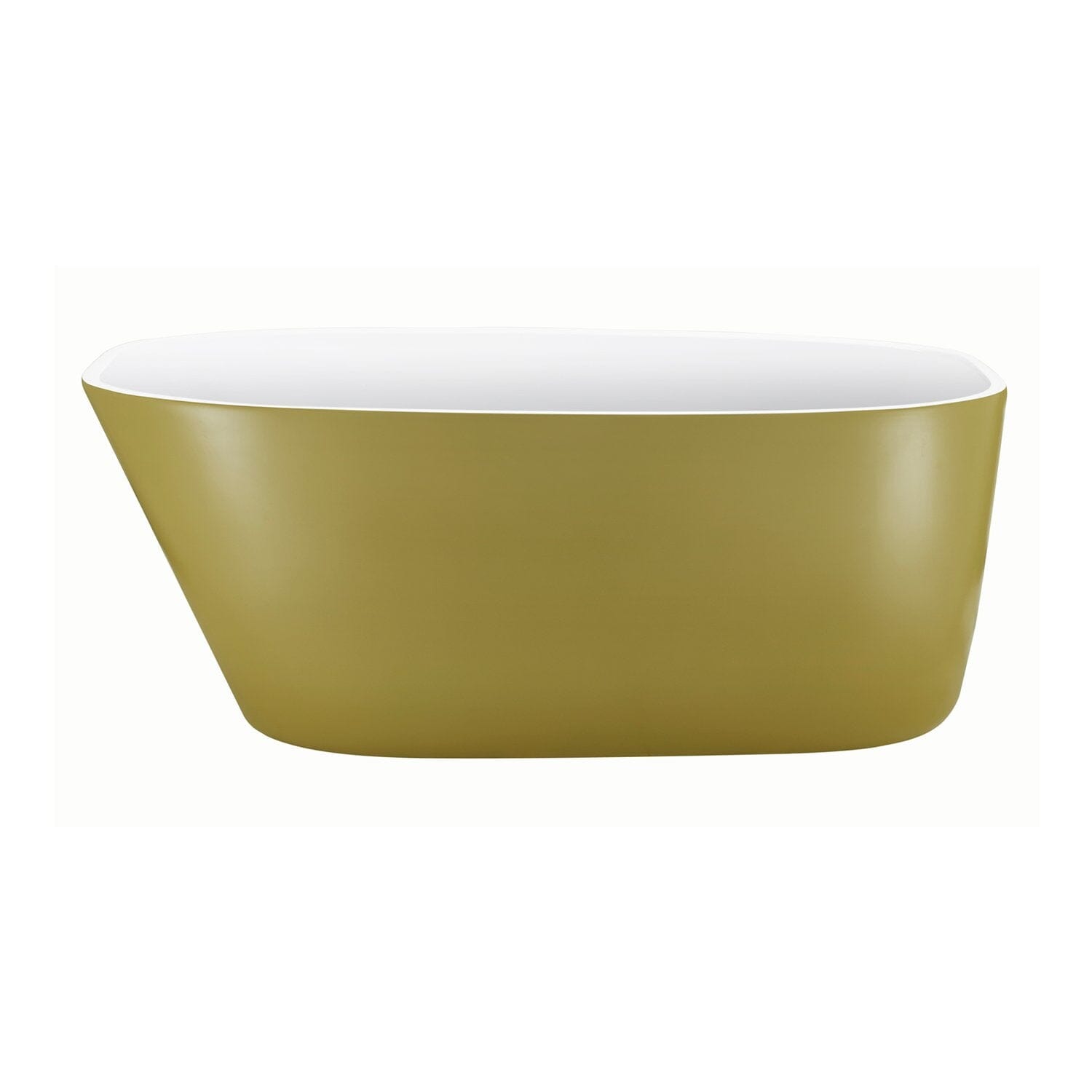 Mokleba 63&quot; Acrylic End Drain Freestanding Tub with Pop-up Drain